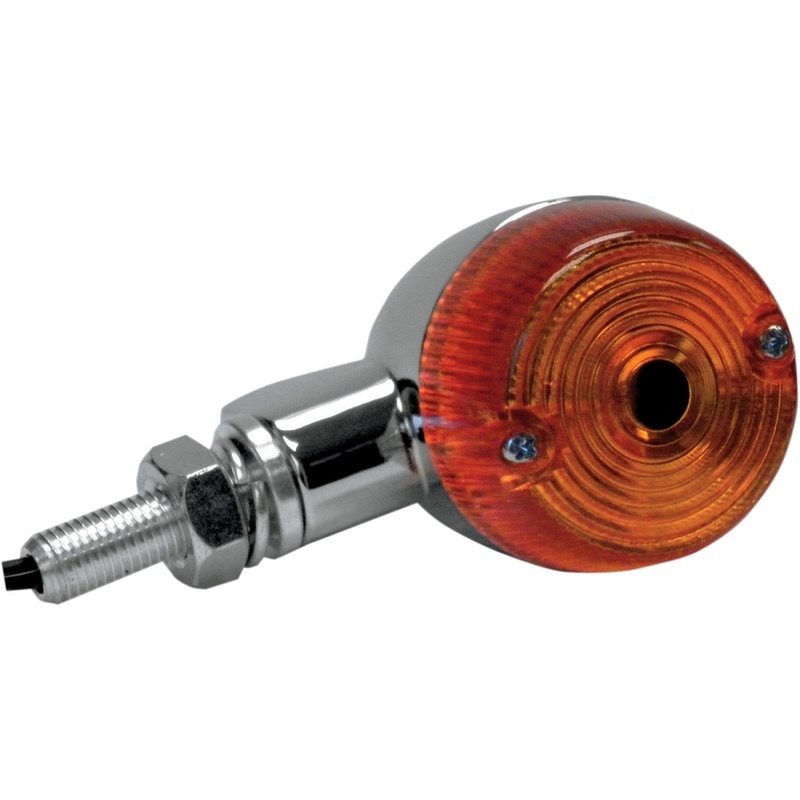 K&S Technologies Marker Light - Single Filament - Chrome/Amber 25-8320CM