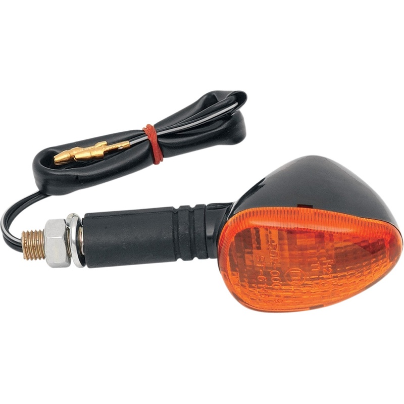 K&S Technologies Marker Lights - Dual Filament - Black/Amber 25-8405