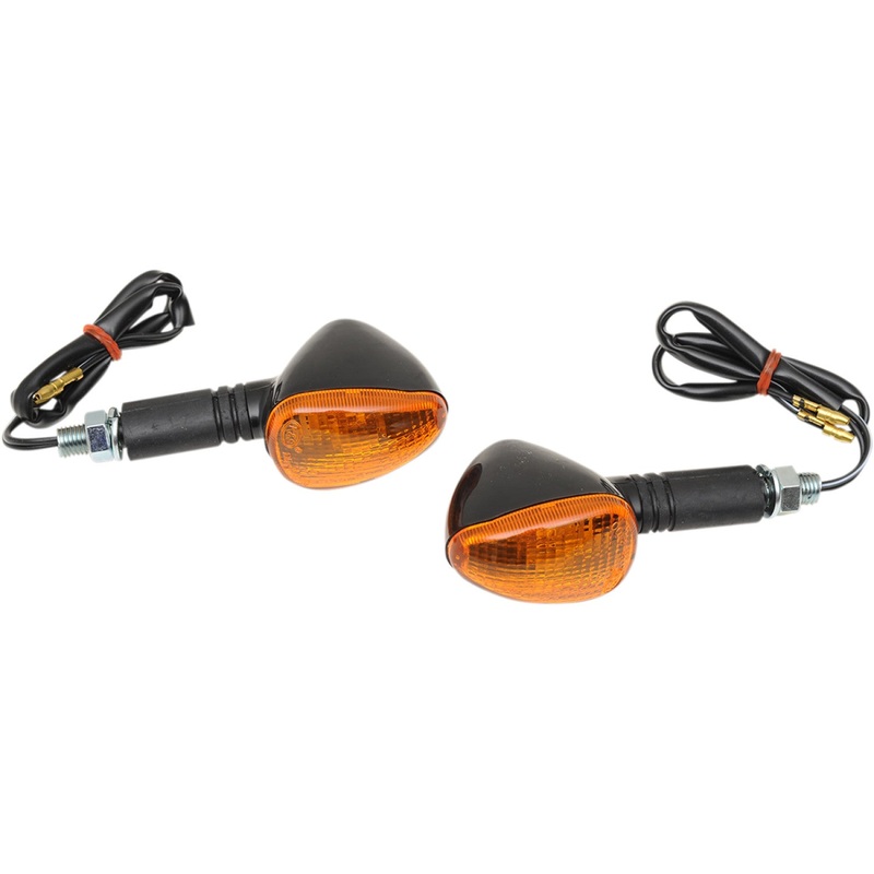 K&S Technologies Marker Lights - Single Filament - Black/Amber 25-8400