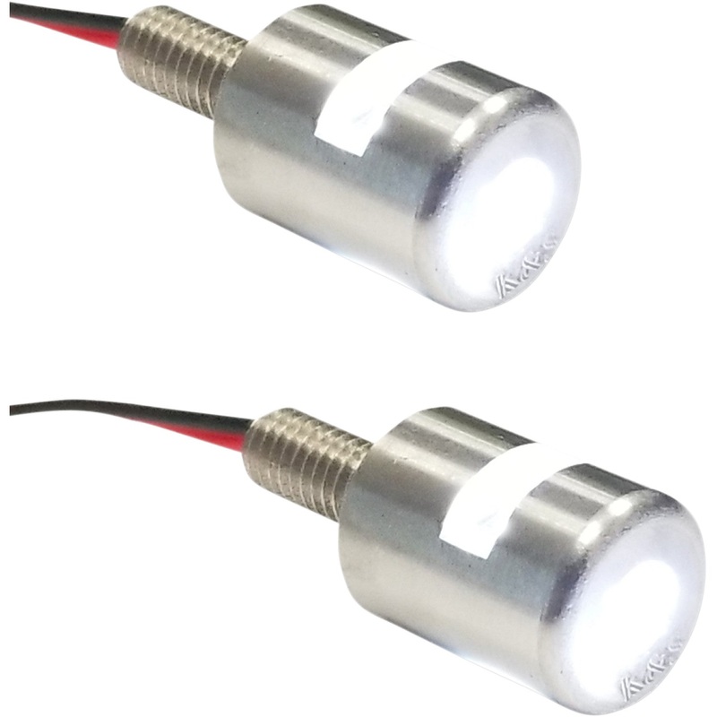 K&S Technologies Three-Beam License Plate Bolt Lights - White 25-9181