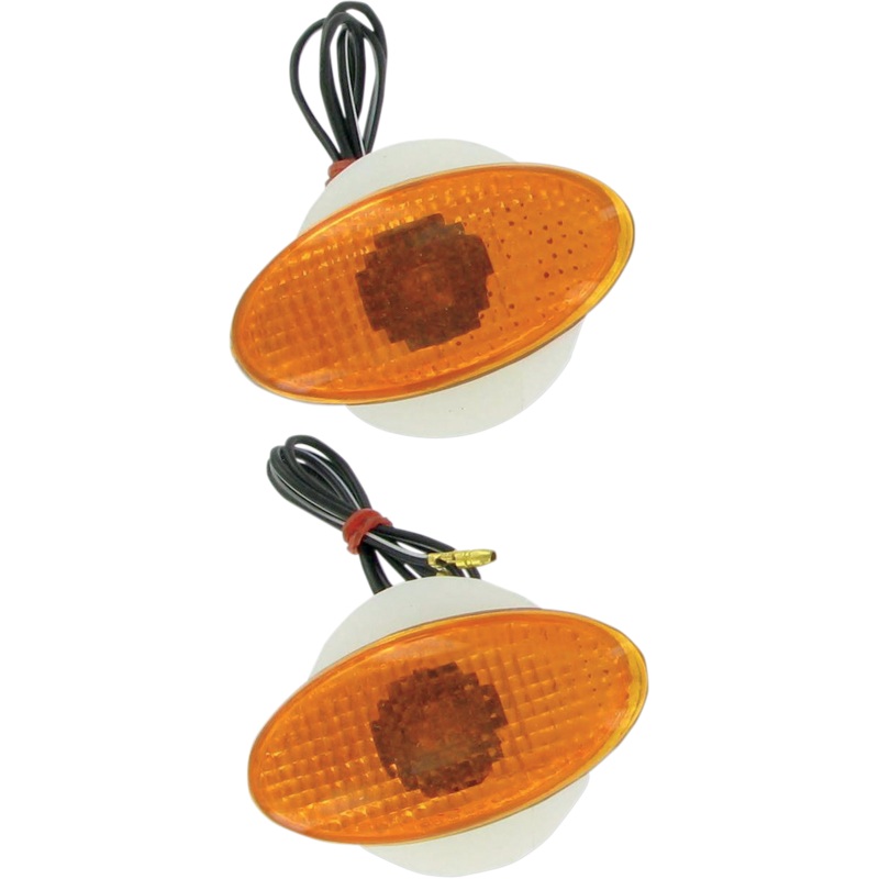 K&S Technologies Flat Oval Marker Light - Medium - Amber 25-8272