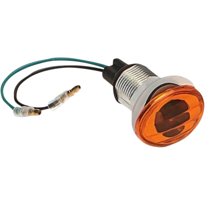 K&S Technologies Flat Oval Marker Light - Mini - Amber 25-8280