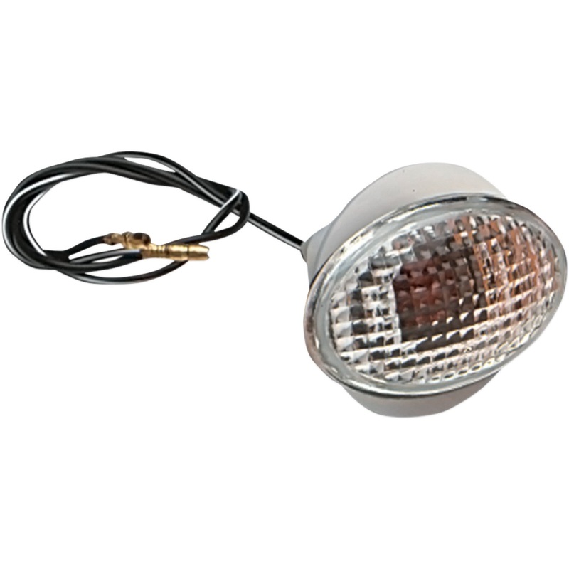 K&S Technologies Flat Oval Marker Light -Small - Clear 25-8271