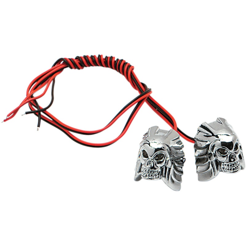 K&S Technologies LED License Plate Bolt - Chrome Skull 25-9140