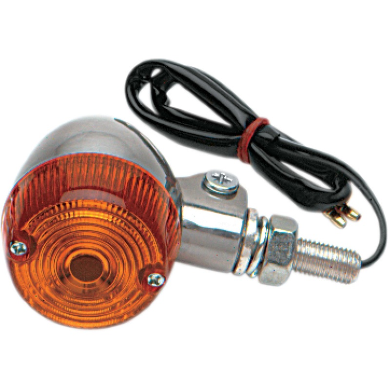 K&S Technologies Marker Light - Single Filament - Aluminum/Amber - Style 1 25-8320