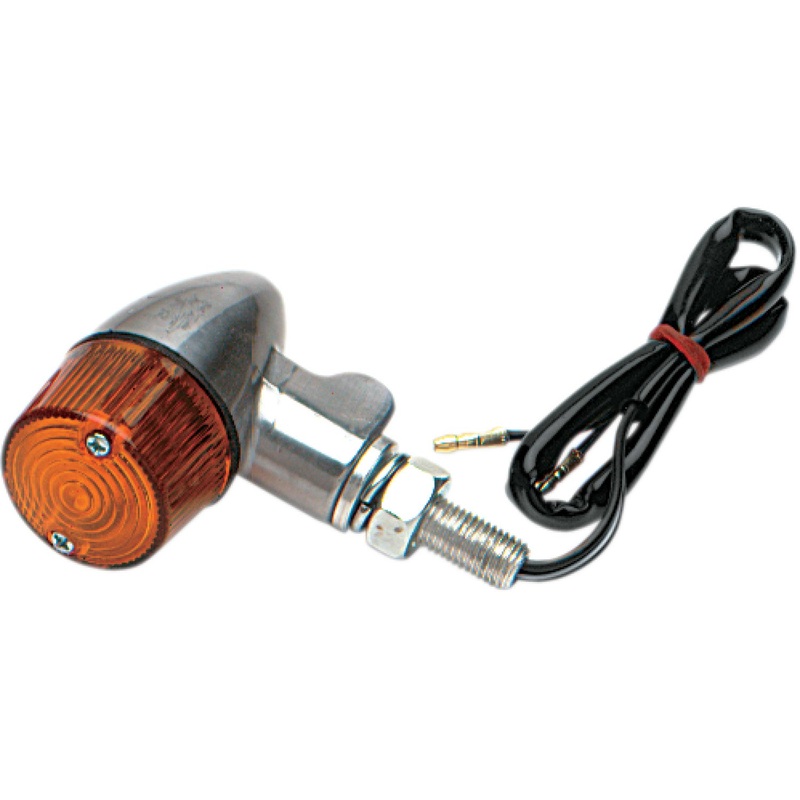 K&S Technologies Marker Light - Single Filament - Aluminum/Amber - Style 2 25-8330