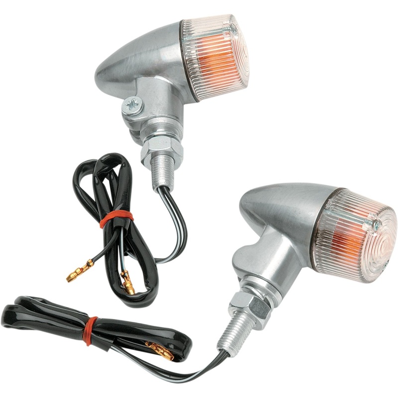 K&S Technologies Marker Light - Single Filament - Aluminum/Clear - Style 1 25-8321