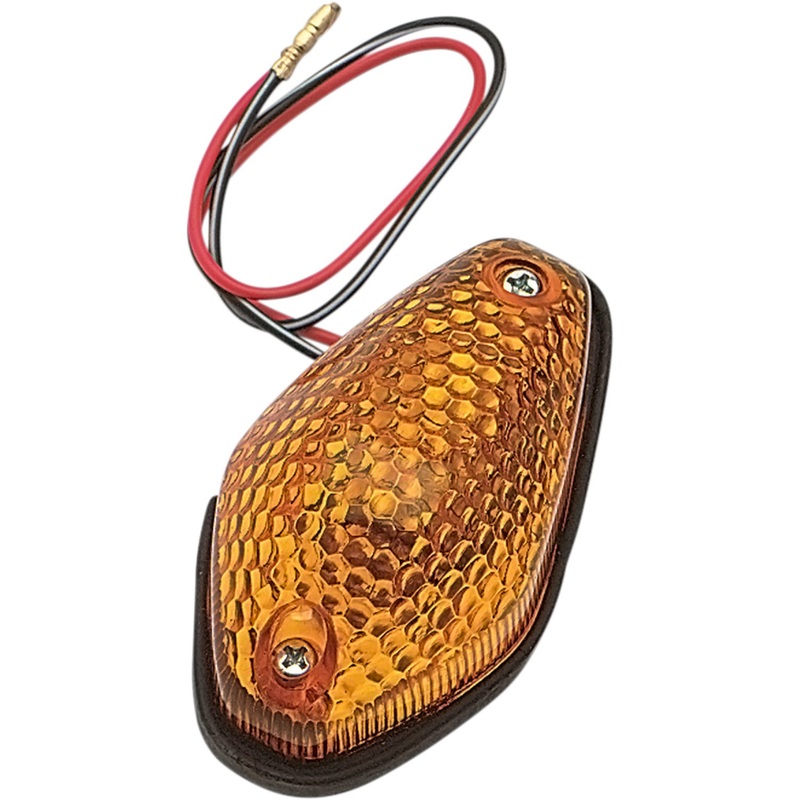 K&S Technologies Teardrop Marker Light - Amber 25-8058