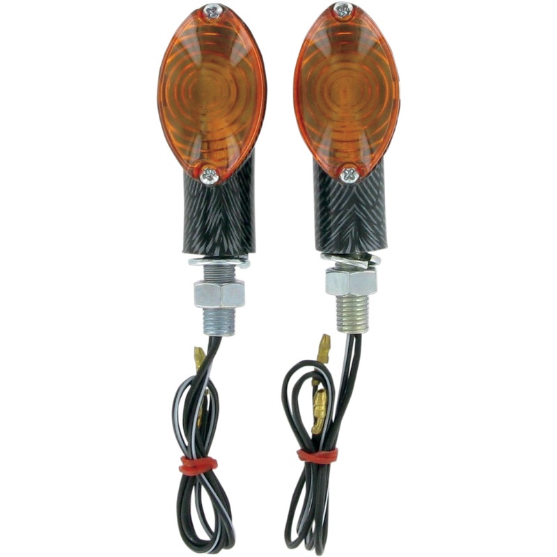 K&S Technologies Ultra Mini Marker Lights - Carbon/Amber 25-8360