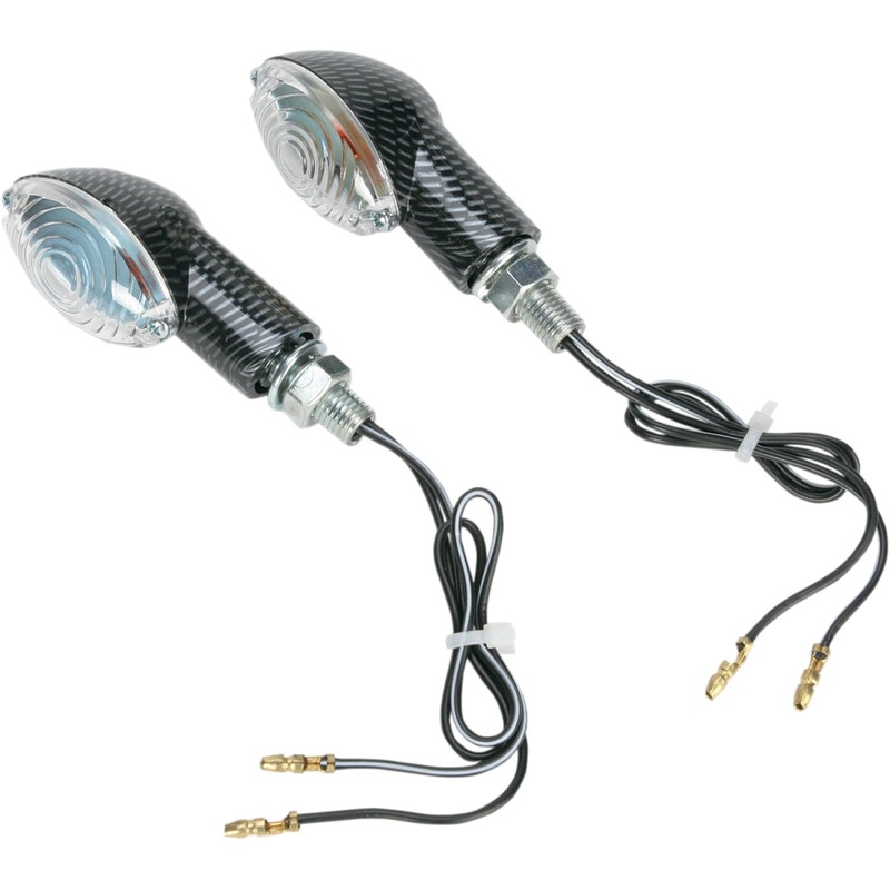 K&S Technologies Ultra Mini Marker Lights - Carbon/Clear 25-8361