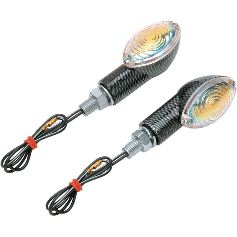 K&S Technologies Ultra Mini Marker Lights - Carbon/Rainbow 25-8362