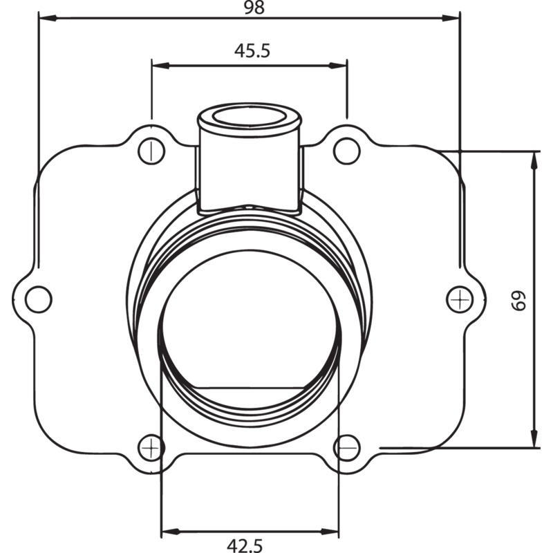 Kimpex Carburetor Mounting Flange - Ski-Doo 301724