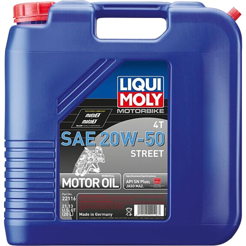 Liqui Moly Street 4T Oil - 20W-50 - 20 L 22116