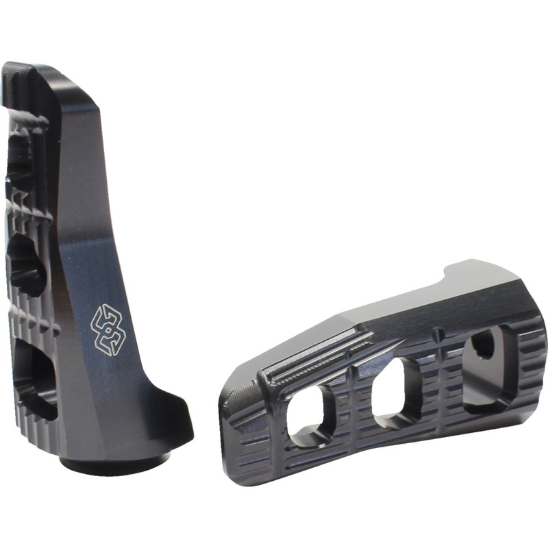 Gilles Tooling Sport Footpegs - Driver - Black RGK-350-UF20-B