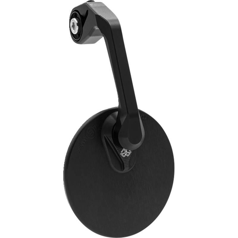 Gilles Tooling Mirror - MOON - Side View - Round - Black - Right/Left - Each M04-02-BD