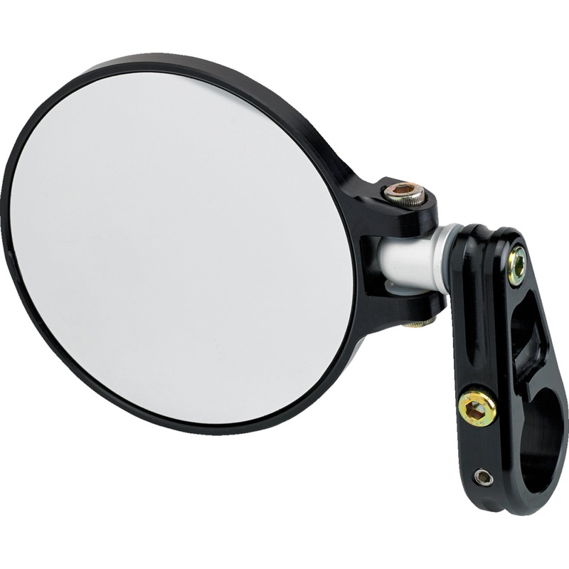 Joker Machine Folding Bar-End Mirror - 3-1/4" - Black 09-303B