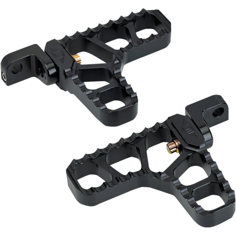 Joker Machine Adjustable Serrated Footpegs - Black - XL 08-62-3B