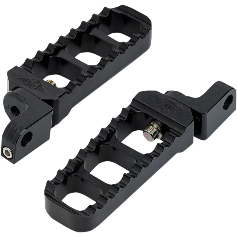 Joker Machine Adjustable Serrated Long Footpegs - Black - XL 08-61-3B