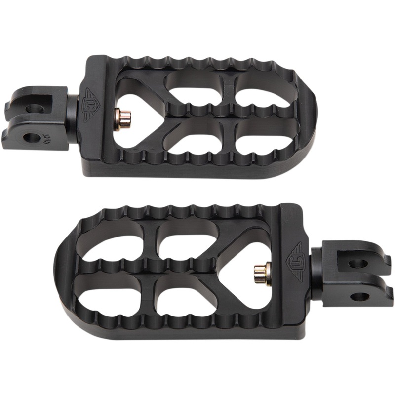 Joker Machine Serrated Footpegs - Black - Long 08-56-6B
