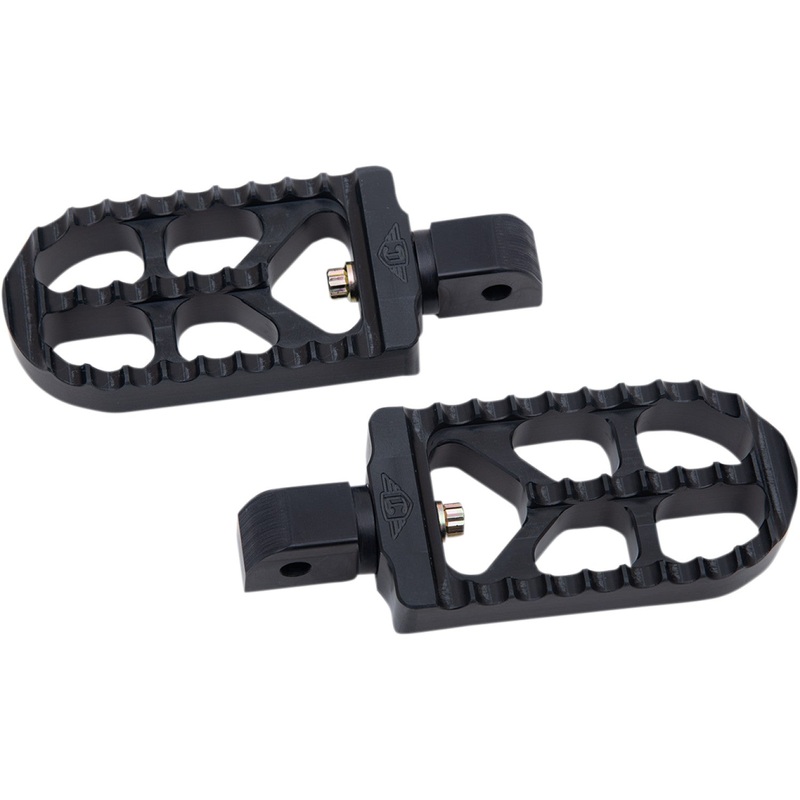Joker Machine Serrated Footpegs - Black - Long 08-56-7B