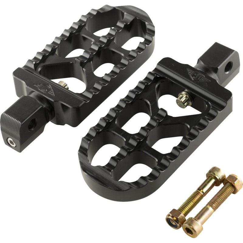 Joker Machine Serrated Footpegs - Black - Long 08-56-8B