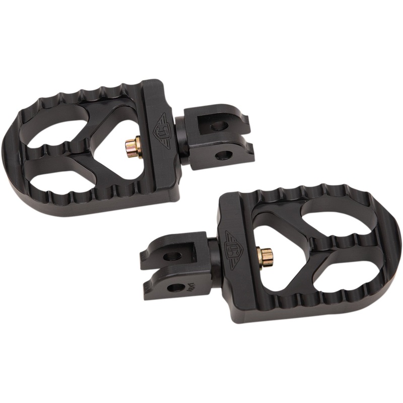 Joker Machine Serrated Footpegs - Black - Short 08-57-6B
