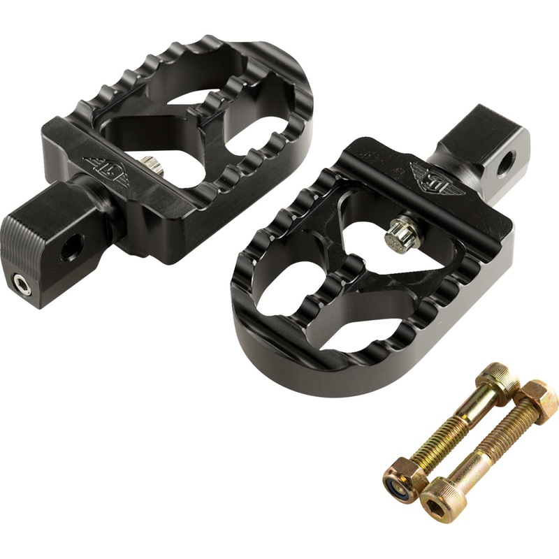 Joker Machine Serrated Footpegs - Black - Short 08-57-8B