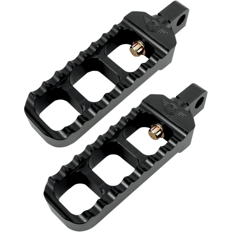 Joker Machine Adjustable Serrated Footpegs - Black 08-61-1B