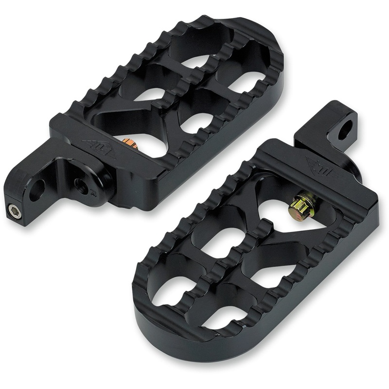 Joker Machine Adjustable Serrated Long Footpegs - Black - XL 08-56-3B