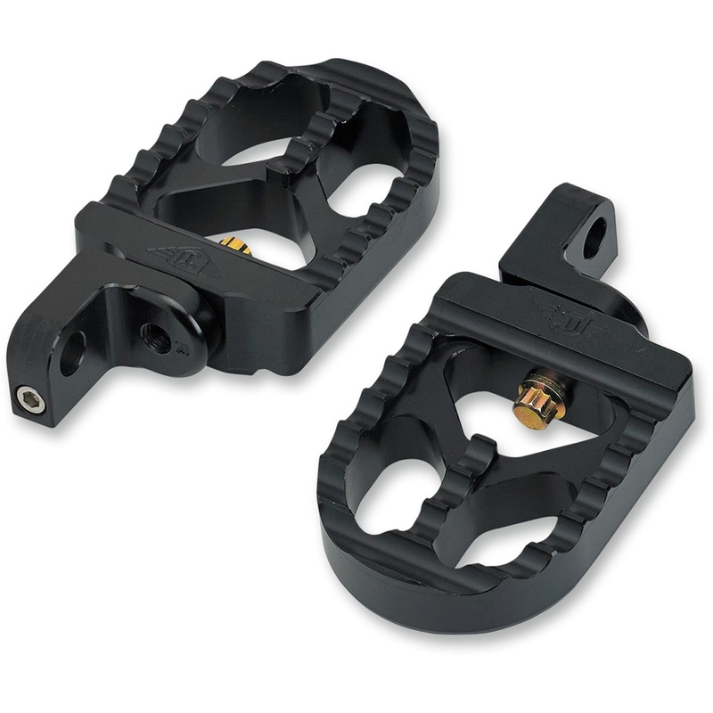 Joker Machine Adjustable Serrated Long Footpegs - Black - XL 08-57-3B