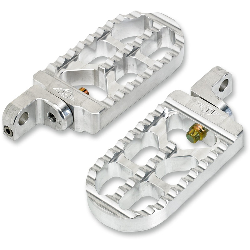 Joker Machine Adjustable Serrated Long Footpegs - Raw - XL 08-56-3