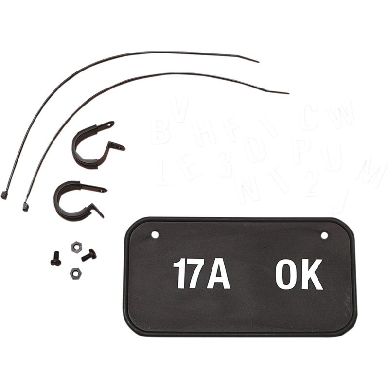 Hardline License Plate Kit - Black 2341B